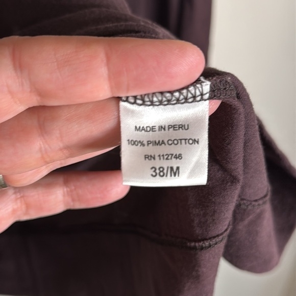 Jarbo Pima Cotton Long Sleeve Tee Size Medium Wine Purple - Picture 3 of 5